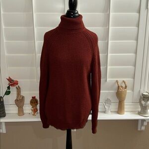 Ted Baker London Sprirol Roll Neck Turtleneck Sweater Burnt Orange